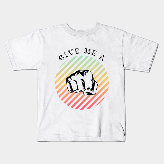 Fist Bumping (Pounding) Kids T-Shirt by Blada's Designs